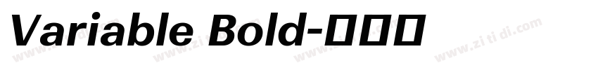 Variable Bold字体转换